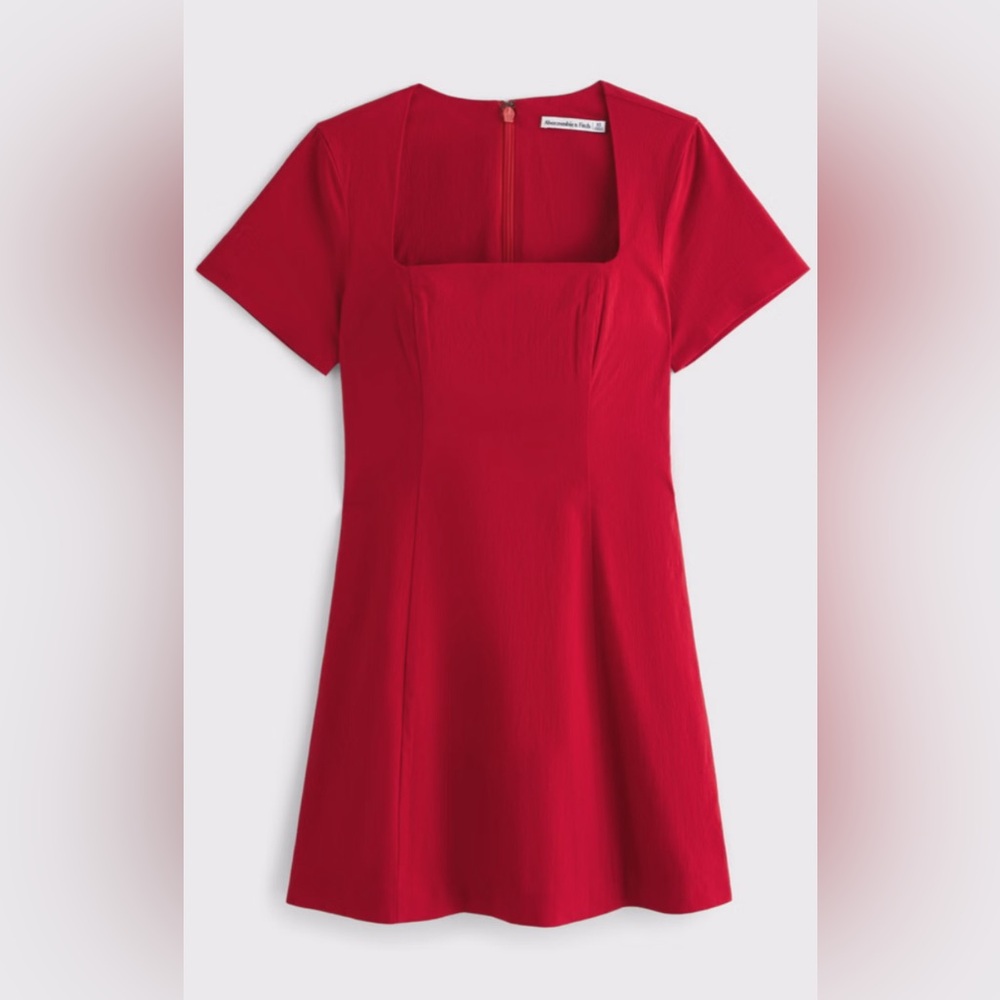 Red A line Mini Dress